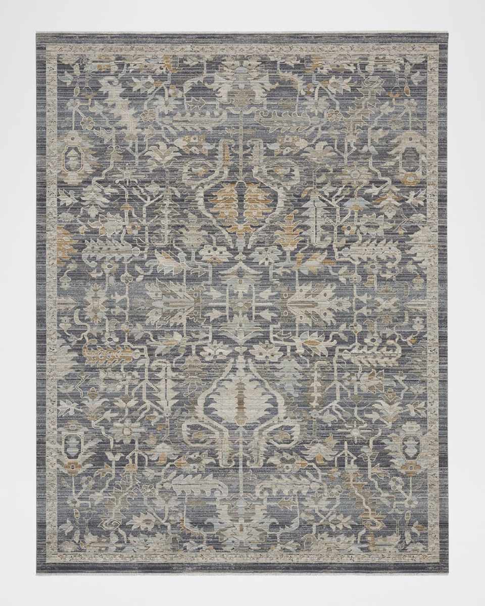 Lynx Navy Power-Loomed Rug, 9' x 12'